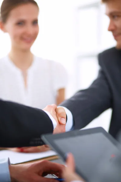 View of a team of businesspeople  shaking hands — Stock Photo, Image