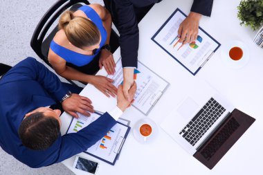 Ofis çalışanları timinin Üstten Görünüm