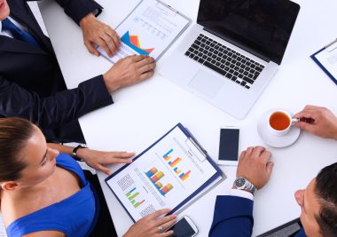 Ofis çalışanları timinin Üstten Görünüm