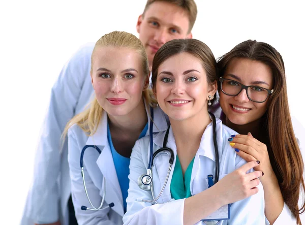 Portret grupy uśmiechniętych kolegów ze szpitala stojących razem — Zdjęcie stockowe