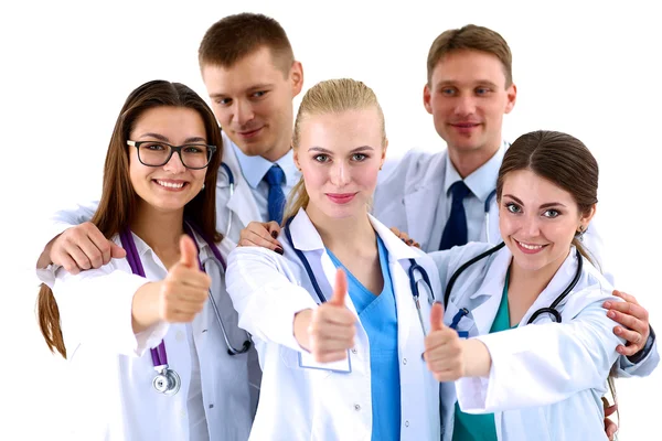 Ritratto del team di medici che mostra i pollici in alto — Foto Stock