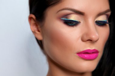 Güzel kız Face.Perfect Makeup.Professional makyaj.