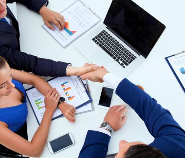 Ofis çalışanları timinin Üstten Görünüm