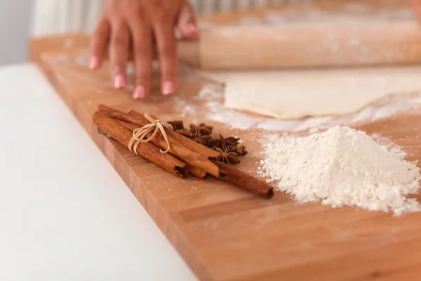 Ingrédients de cuisson pour pâte courte croûte, piston — Photo