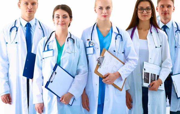 Retrato de grupo de colegas de hospital sorridentes juntos — Fotografia de Stock