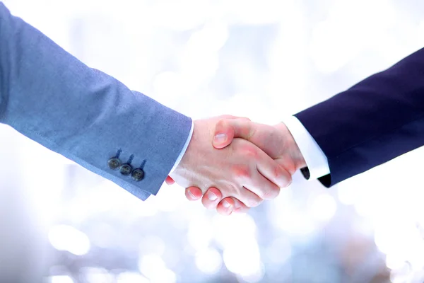 Business people shaking hands, finishing up a meeting — Stock Photo, Image