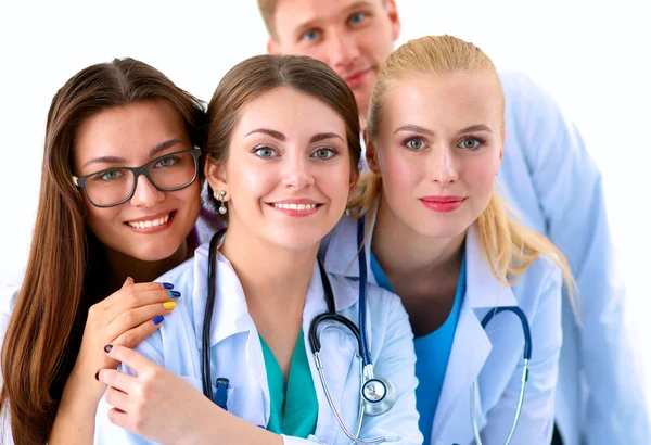 Portrait of group of smiling hospital colleagues standing together — Stock Photo, Image