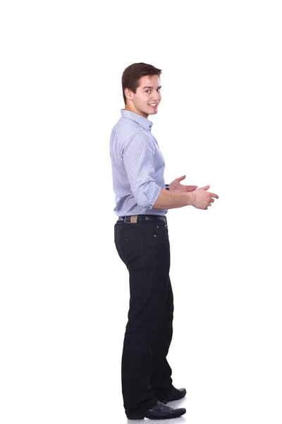 Portrait de jeune homme isolé sur fond blanc — Photo