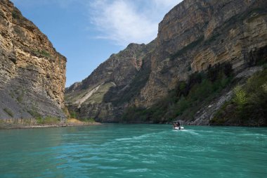 Dağıstan cumhuriyetindeki dağ manzarası