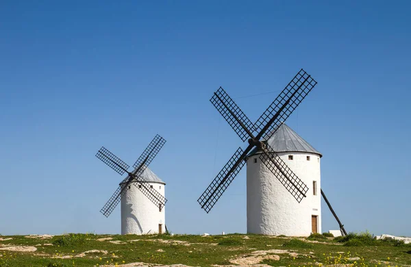 Molino Viento Tradicional Campo Criptana Mancha Ciudad Real España — Foto de Stock