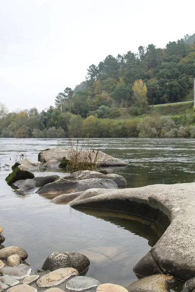Heiße Quellen Muino Veiga Pools Flussbett Des Minho Ourense Spanien — Stockfoto