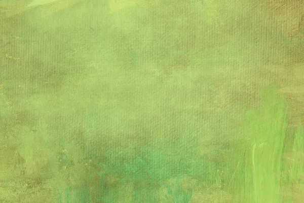 緑の絵画背景グランジキャンバスの背景や質感 — ストック写真