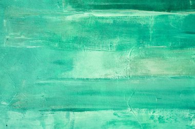Tablo üzerindeki yeşil soyut yağlı boya resim 