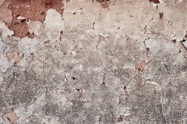 Eski beyaz yıkanmış duvar grunge arkaplanı veya dokusu