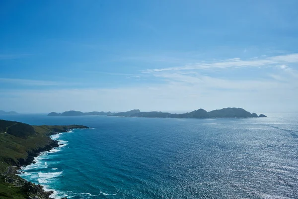 Cies Islands Cabo Home Uitzicht Vanaf Facho Donon Mount Pontevedra — Stockfoto