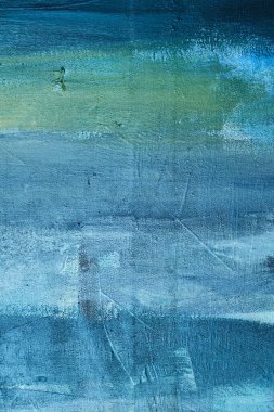 Çadır bezi, grunge arkaplan ya da doku üzerindeki mavi soyut palet yağı resmi