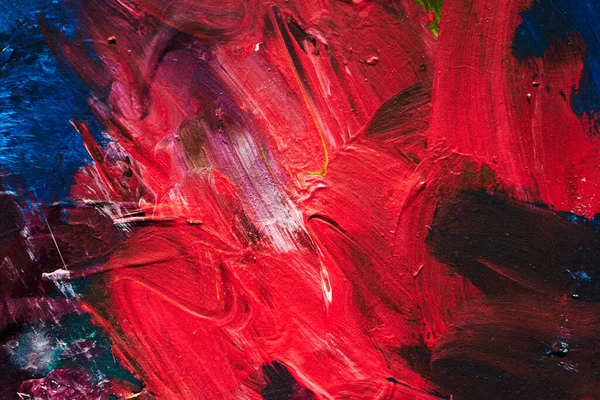 Rode Abstracte Olieverf Textuur Detail — Stockfoto