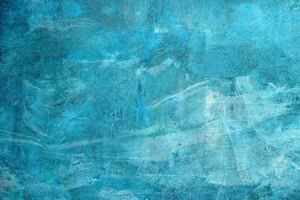 Azul Abstracto Cuchillo Paleta Pintura Sobre Lienzo Grunge Fondo Textura —  Fotos de Stock
