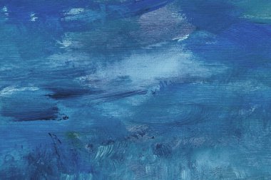 Mavi soyut resim arkaplan grunge lekeli, tuval dokusu 