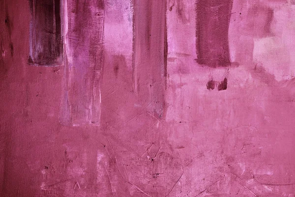 Pintura Paleta Cuchillo Abstracto Rosa Sobre Lienzo Fondo Grunge Textura — Foto de Stock