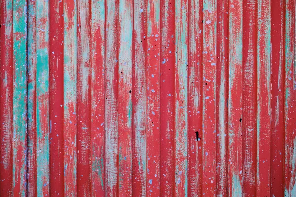 Stare Metalowe Okiennice Czerwono Niebieskimi Turkusowymi Warstwami Farb Grunge Background — Zdjęcie stockowe