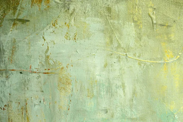 Sucio Pálido Verde Abstracto Lienzo Pintura Bakcground Textura — Foto de Stock