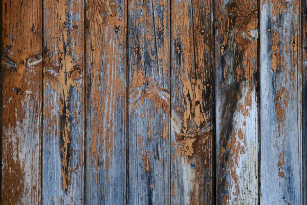 Old Weathered Rustic Wooden Wall Worn Out Peeling Paint Grunge — Stock Photo, Image