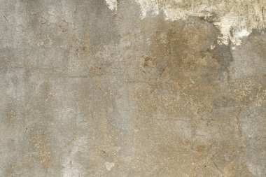 Old distressed concrete wall with peeling plaster, architecture detail, grunge texture