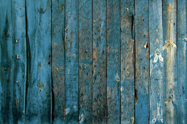 Worn Out Blue Painted Wooden Planks Wall Rustic Backdrop Wood — Stock Photo, Image