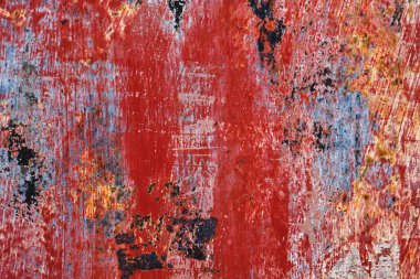 Aşınmış eski metal levha, aşınmış katmanlar, soyulmuş boya, grunge fırın ya da doku.