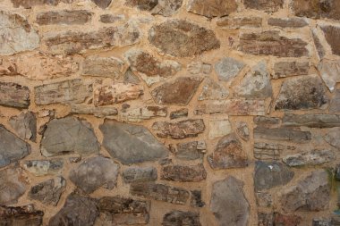 Eski taştan duvar kaplaması. 