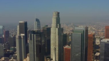 ABD Bank Tower, Los Angeles, Kaliforniya 'da gökdelen, Gün Işığı' na yakın. 