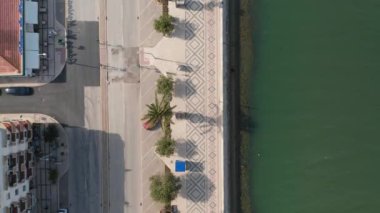 Lagos 'un deniz kenti, Portekiz' in havadan drone görüntüsü inanılmaz.