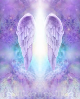 Lila Angel Wings ve ilahi ışık