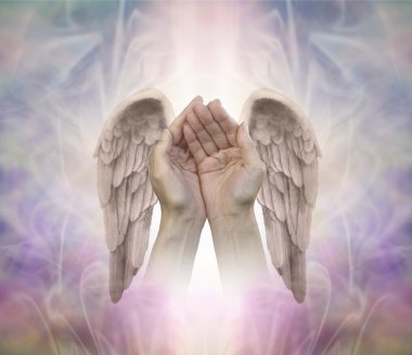 Angelic helping hands  clipart