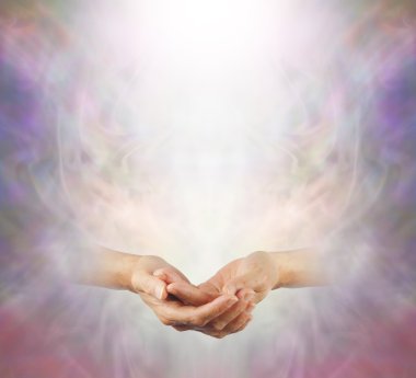 Hands held in Peaceful Meditation clipart