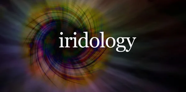 Iridology 눈 전문 개념 배너 — 스톡 사진