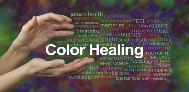 Renk şifa terapi Web sitesi Banner  