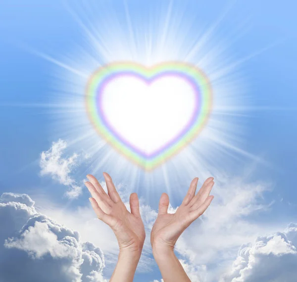 Sending You Beautiful Healing Energy Ether Female Hands Sendign Out — Stock Photo, Image