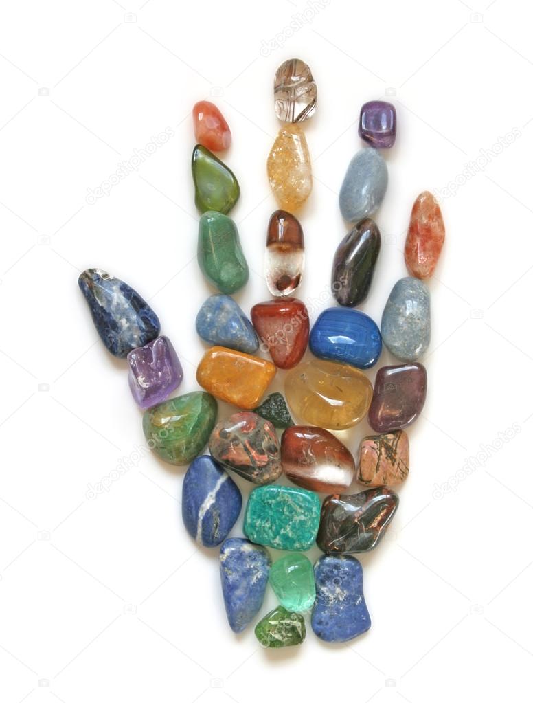 Symbolic Crystal Healing Hand