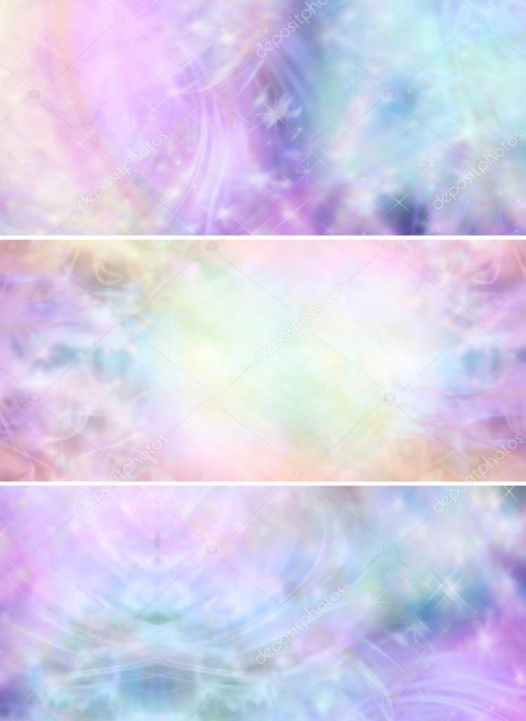 Ethereal magical fairy like background banners
