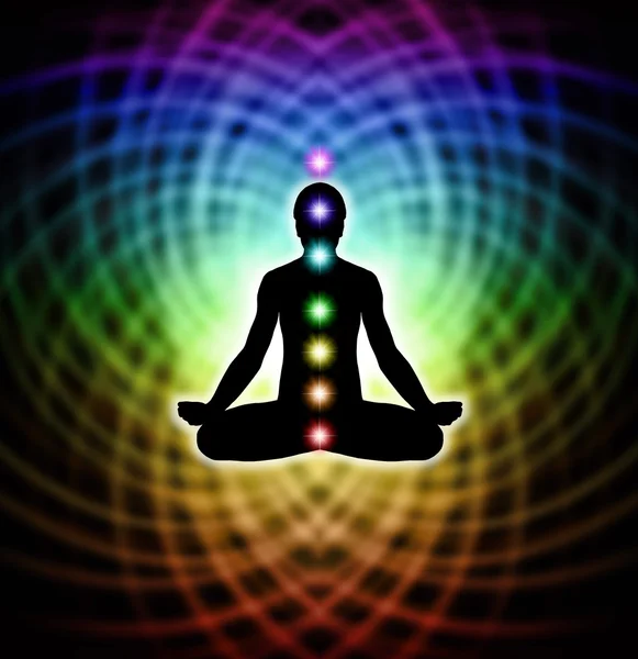 Chakra Matrix Meditation — Stock Photo, Image