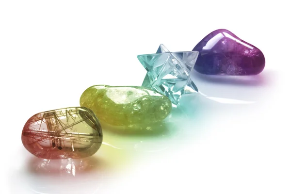 Tęczowe kryształy lecznicze — Zdjęcie stockowe