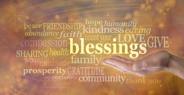 Count Your Blessings Word Cloud clipart