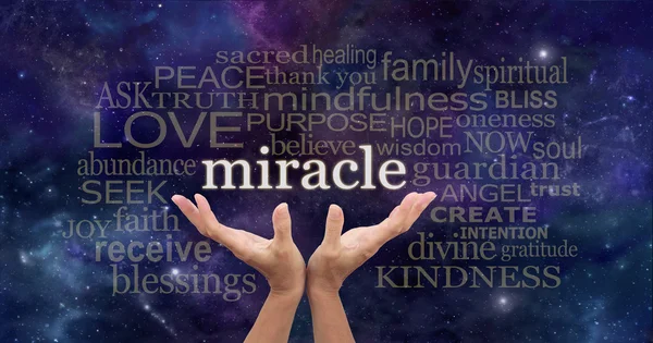 Holding out for a Miracle Word Cloud — Stock Photo, Image