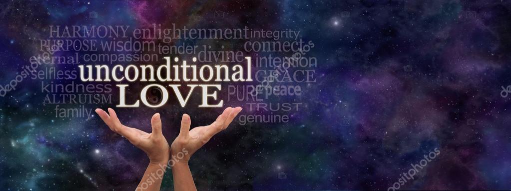 Unconditional Love Word Cloud Stock Photo