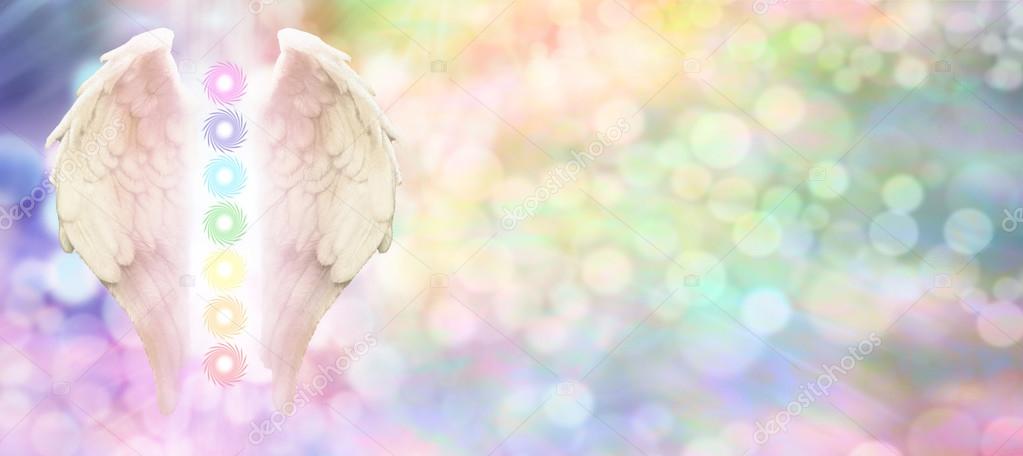 Reiki Angel Wings and Seven Chakras website header