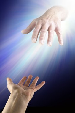 Reaching out for Divine Help clipart