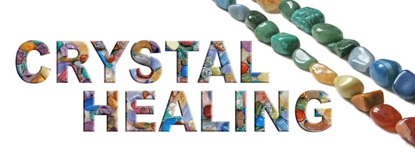 Banner CRYSTAL HEALING — Fotografie, imagine de stoc