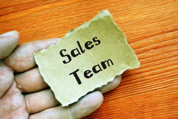 Business concept meaning Sales Team with phrase on the sheet